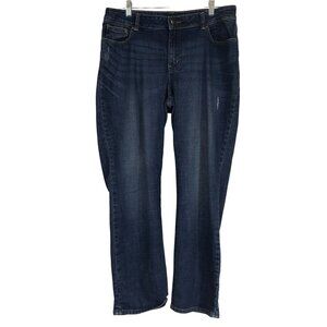 LEE - WOMEN'S 16 MEDIUM - BLUE DENIM CURVY FIT BOYFRIEND MODERN SERIES JEANS